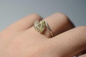 Natural Sapphire Ring, raw sapphire ring, unique sapphire ring, raw gem …